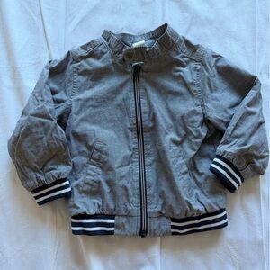 Toddler Blue Jacket with Striped Cuffs - Size 18M